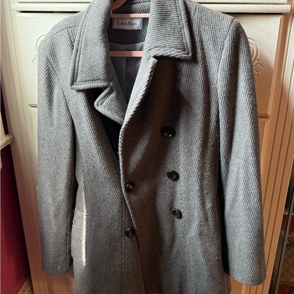Calvin Klein Gray Women's Pea Coat - Picture 1 of 3